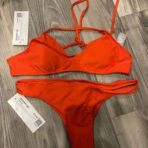 Vibrant Orange Bikini Set